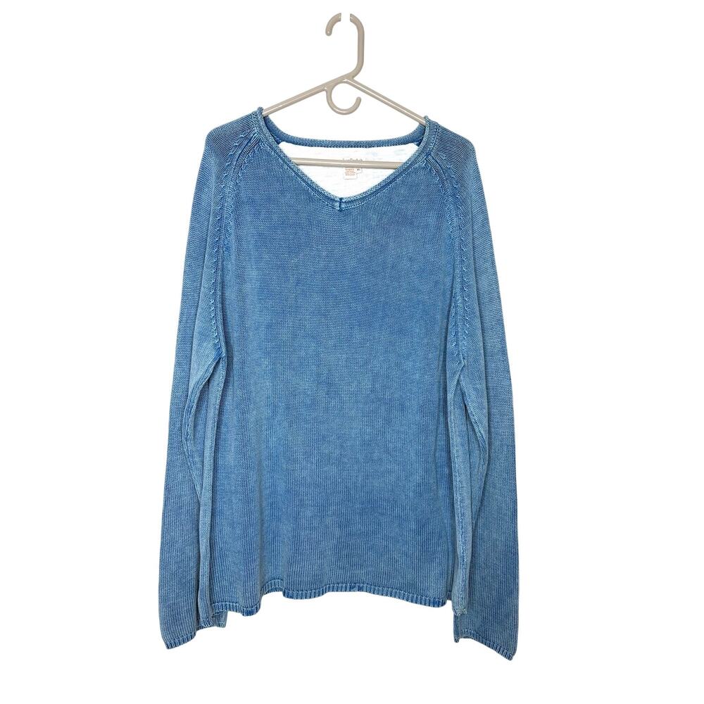 Carbon2Cobalt Men's Crewneck Sweater Sz XL Blue 100% Cotton Relaxed Preppy Comfy